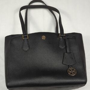 Tory Burch‎ Robinson Medium Saffiano Leather Tote Black